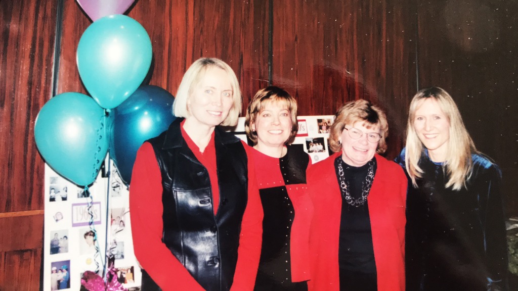 Colleen Coughlin - Celebrating 50th birthday with fabulous long-time friends Rita Winter, Carol Jensby (Wood Dale people may remember her!) and Jude (Wright) Peskuski