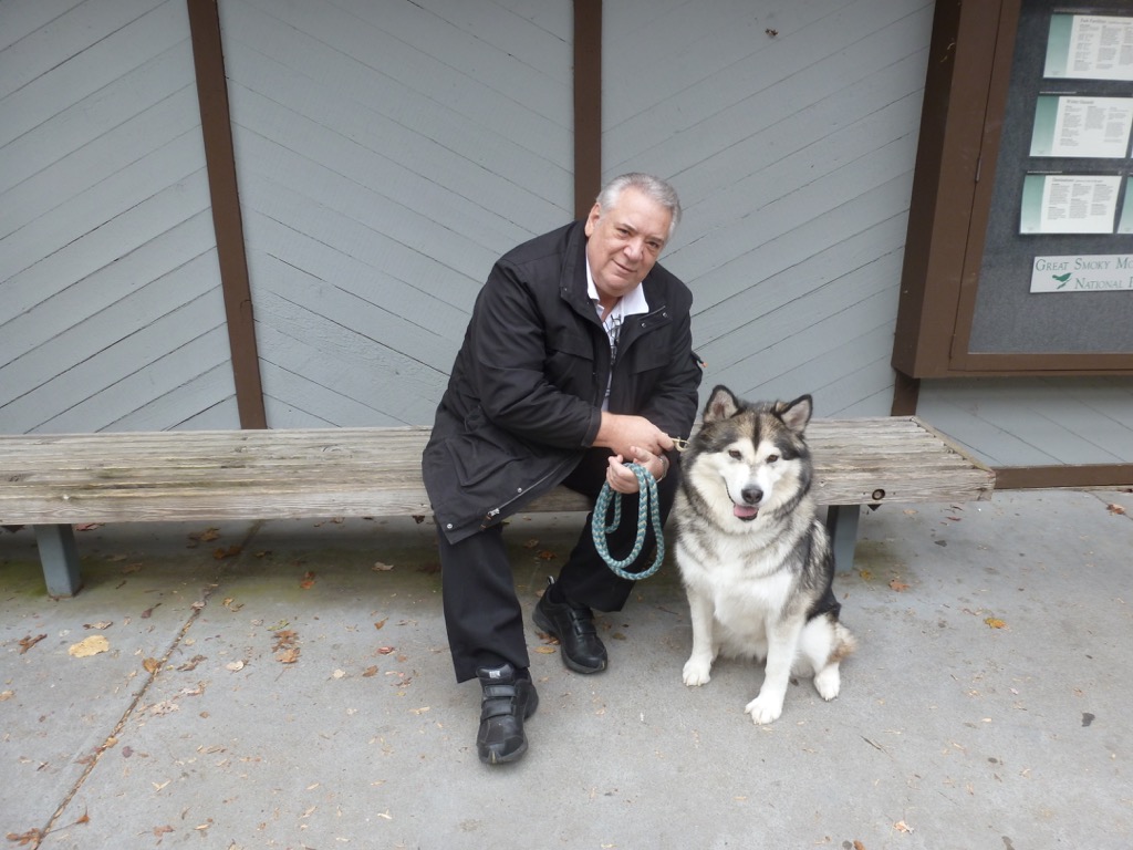 Jim Weathers and one of his Mals.