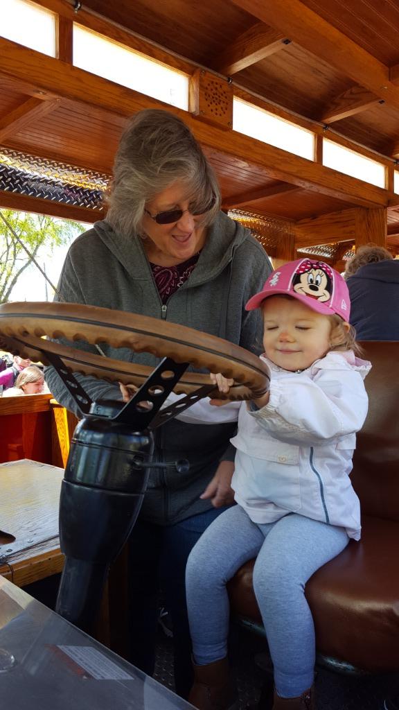 Helen (Burianek) Deithloff - Grandma & Iza at Touch a Truck event